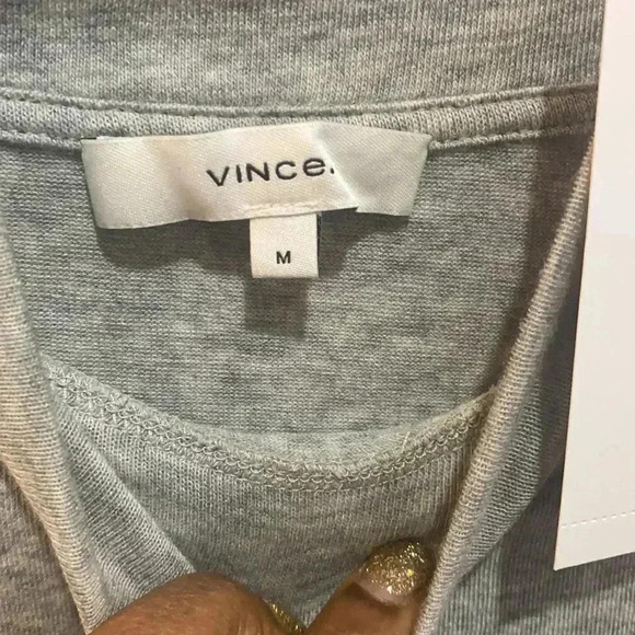 NWT Vince Mock Neck Top in H Stone Grey Sz M - Picture 4 of 9